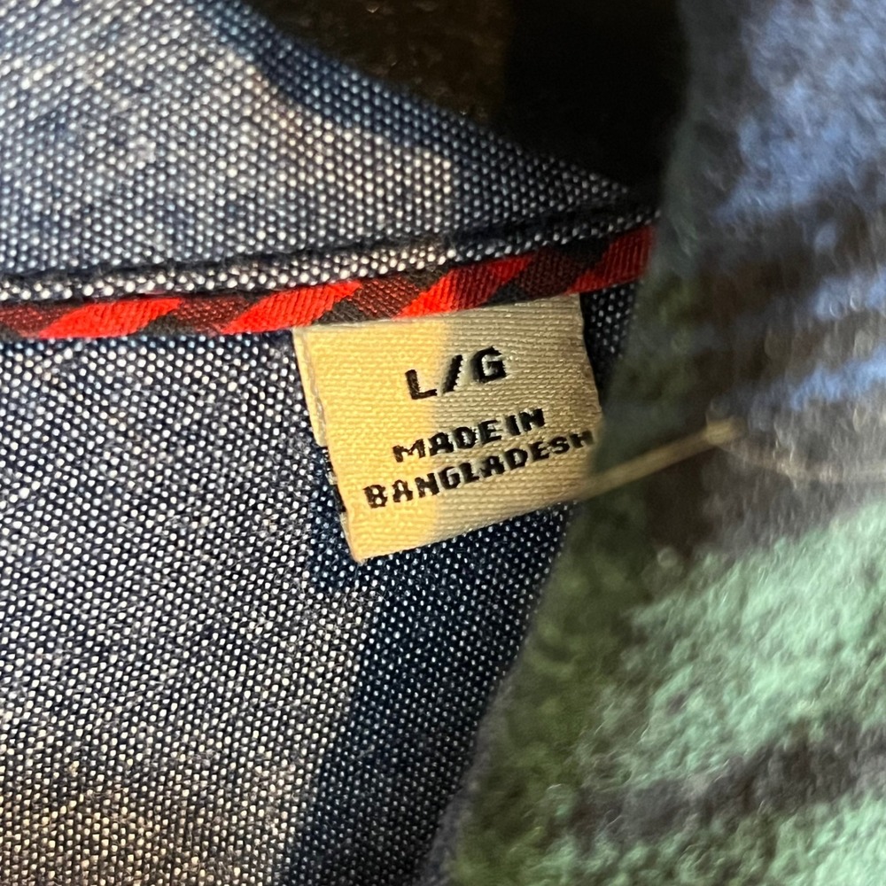 Woolrich Men's Plaid Flannel Shirt Blue Green 100% Cotton Button Up - Picture 5 of 6
